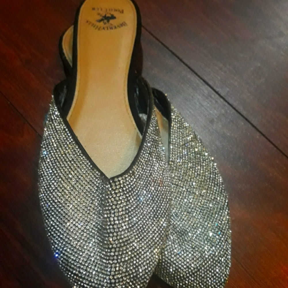 Rhinestone Open Back Shoes
